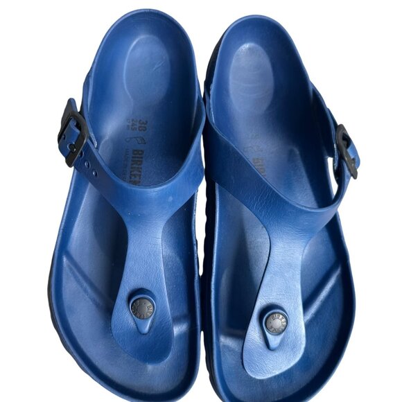 Birkenstock Blue EVA Gizeh Sandals EU 39 W 8/M 6 Slip-On Women's Casual Footwear - Picture 3 of 7